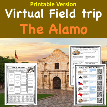 Preview of The Alamo Virtual Field Trip Activity Pack