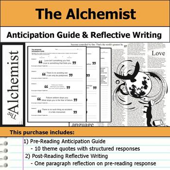Preview of The Alchemist - Anticipation Guide & Reflection