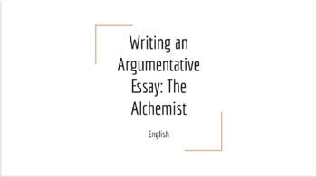 Preview of The Alchemist Argumentative Essay