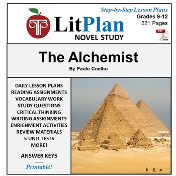 Preview of The Alchemist LitPlan Novel Study Unit, Activities, Questions, Test
