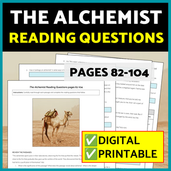 Preview of The Alchemist Paulo Coelho Reading Questions Discussion Questions 82-104