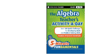 Preview of The Algebra Teacher's Activity-a-Day, Grades 6-12: Over 180 Quick Challenges