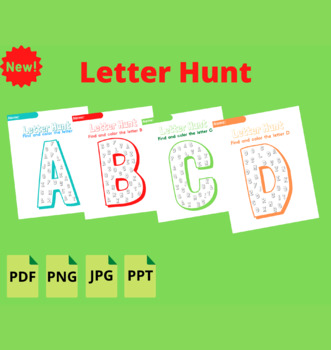 Preview of The Alphabet A-Z. letter hunt