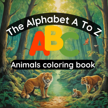 Preview of The Alphabet A to Z animals coloring book