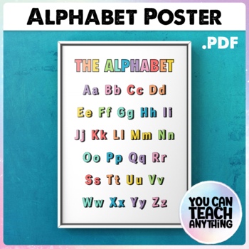 The Alphabet Poster Printable PDF by Indie Education