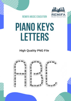 Preview of The Alphabet Uppercase letters - Piano Keys Style