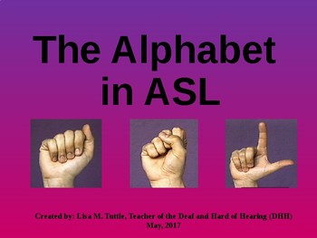 Preview of The Alphabet in American Sign Language (ASL)