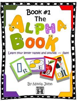 Preview of The Alphabook- Learn Letter Names & Sounds Fast with Audio File (Book #1)