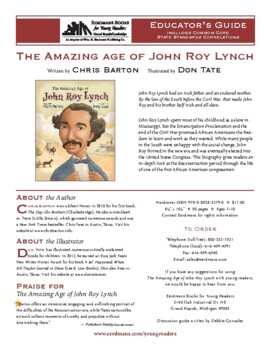 Preview of The Amazing Age of John Roy Lynch (Chris Barton/Don Tate) Discussion Guide