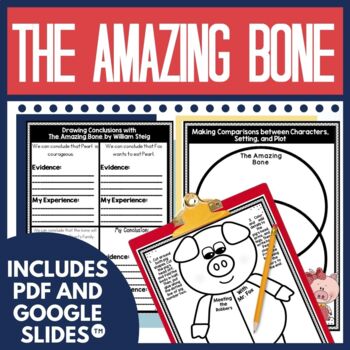 Preview of The Amazing Bone by William Steig Activities in Digital & PDF