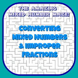 The Amazing Mixed Number Maze - Converting Mixed Numbers a