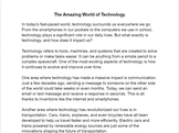 The Amazing World of Technology