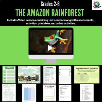 Preview of The Amazon Rainforest Biome/Habitat Video Package for Grades 2 - 6