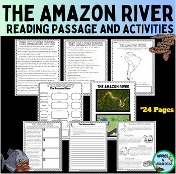 Preview of The Amazon River Reading Passage and Activities