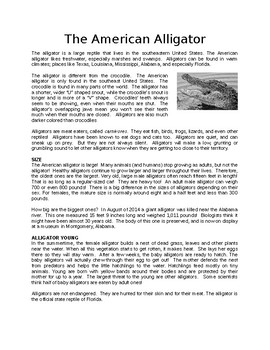 case study american alligator answer key