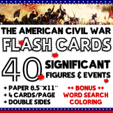 The American Civil War | 2-Side 40 Flashcards. Significant