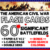 The American Civil War | Double Sides 60 Flashcards. Signi