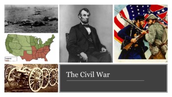 Preview of The American Civil War - PowerPoint and Guided Notes Sheet
