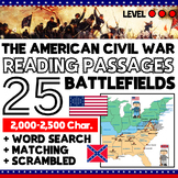 The American Civil War | Reading Passages. 25 Battlefields
