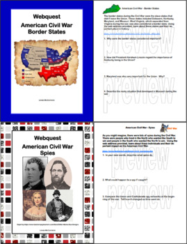 The American Civil War Webquest Bundle by Linda McCormick | TPT
