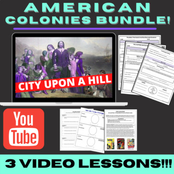 Preview of The American Colonies Unit Bundle | 3 VIDEOS & Activities!