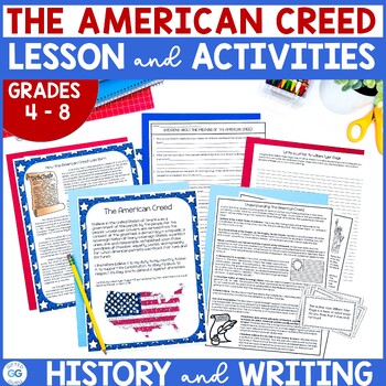 Preview of The American Creed William Tyler Page Civics Constitution Week Activities