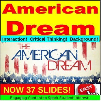 Preview of The American Dream PowerPoint, Google Slides: Digital Lesson