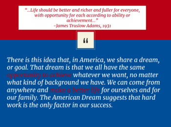 Preview of The American Dream Text Set