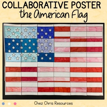 Preview of The American Flag FREE Collaborative Poster