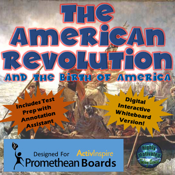 Preview of The American Revolution ActivInspire Promethean Flipchart  Activities