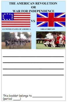 Preview of The American Revolution Booklet: Key Events and People