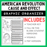 The American Revolution - Cause and Effect: Graphic Organizer
