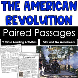 The American Revolution Reading Comprehension Paired Passa