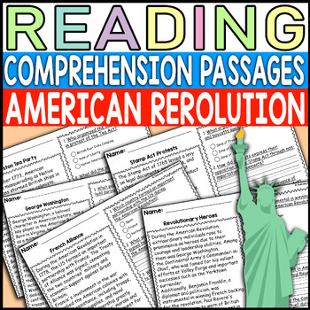 Preview of The American Revolution Reading Comprehension Passage With Questions
