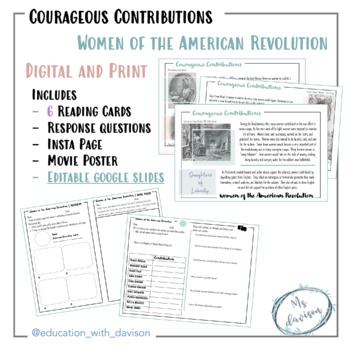 Preview of The American Revolution | Women's Contributions | Digital and Print