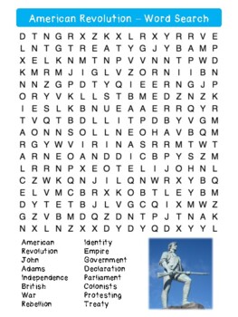 Preview of The American Revolution - Word Search