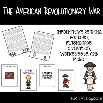 Preview of The American Revolutionary War Educational Study Unit. Worksheets & Activities.