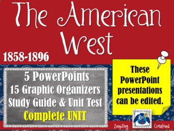 Preview of The American West 1858-1896 - UNIT