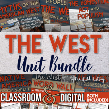Preview of The American West - Homesteaders | Cowboys | Native Americans - Unit Bundle
