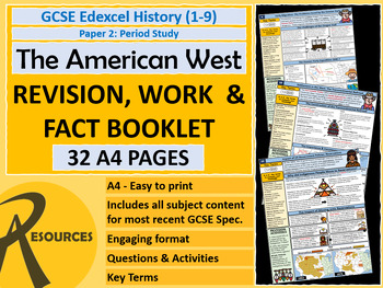 Preview of The American West: Workbook / Fact Sheets / Revision (History)