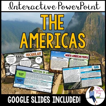 Preview of The Americas Interactive PowerPoint Notes (Google Slides Compatible)