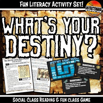 Preview of The Americas What's Your Destiny Close Reading & Fun Comprehension Game