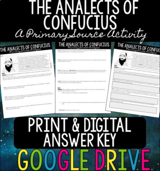 Preview of The Analects of Confucius Primary Source Activity - Print & Digital
