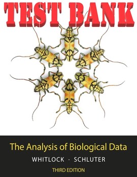 Preview of The Analysis of Biological Data Third Edition by Michael and Dolph  TEST BANK