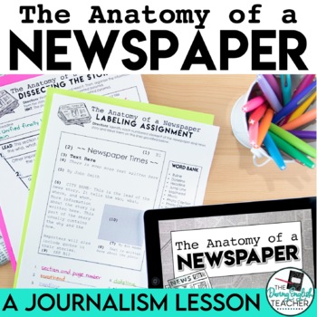 Preview of The Anatomy of a Newspaper: Journalism and Informational Text Lesson