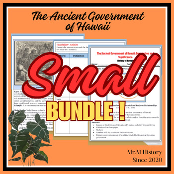 Preview of The Ancient Government of Hawaii: Description and Significance[Small Bundle]