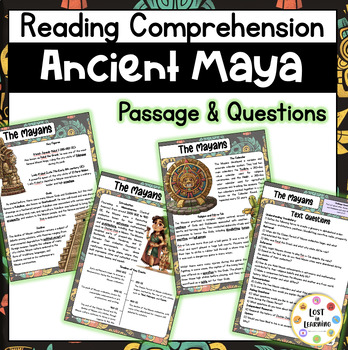Preview of The Ancient Mayans || Information Text Reading Passage & Comprehension Questions