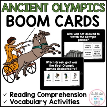 Preview of The Ancient Olympic Games BOOM CARDS™ for Distance Learning (digital task cards)