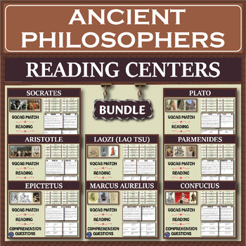 Preview of The Ancient Philosophers Series: Reading Centers Bundle