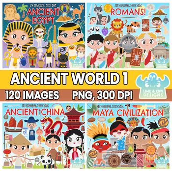 Preview of The Ancient World Clipart Bundle 1 (Lime and Kiwi Designs)